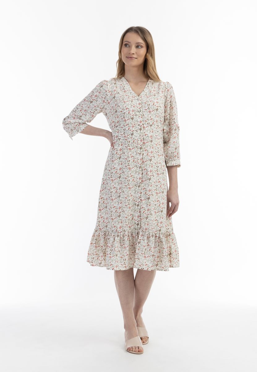 Romantisches Midikleid mit Blumenmuster