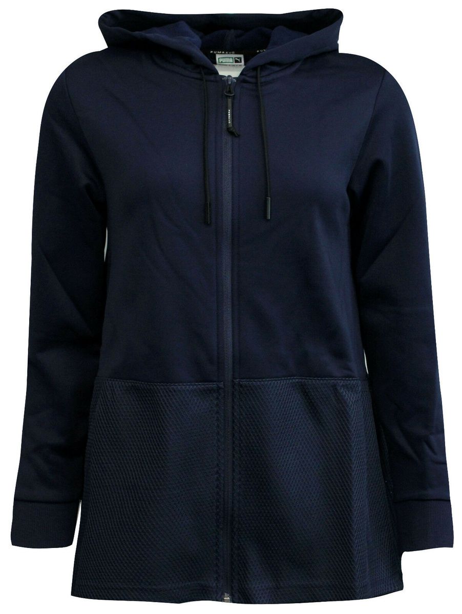 Lange Trainingsjacke mit Kapuze