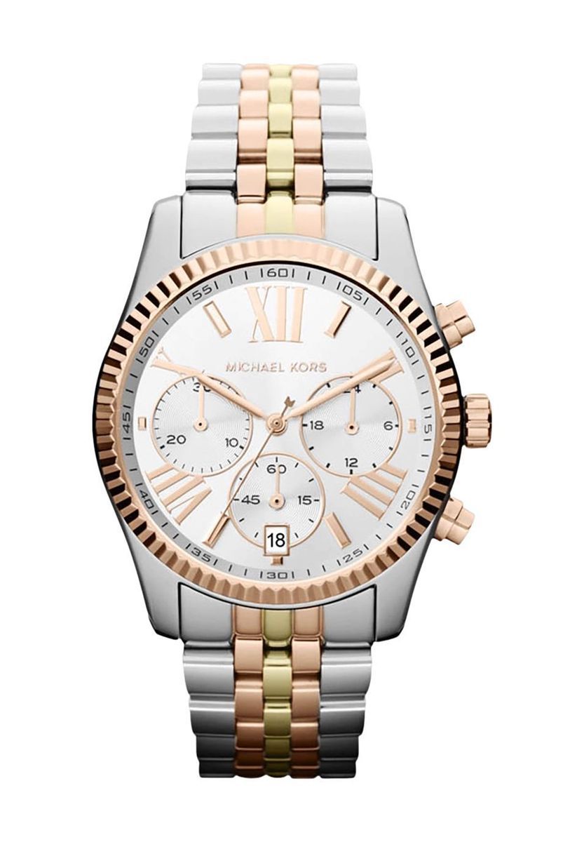 Eleganter Chronograph mit kannelierter Lünette