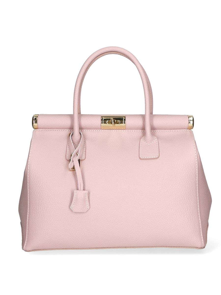 Elegante Henkeltasche aus genarbtem Leder