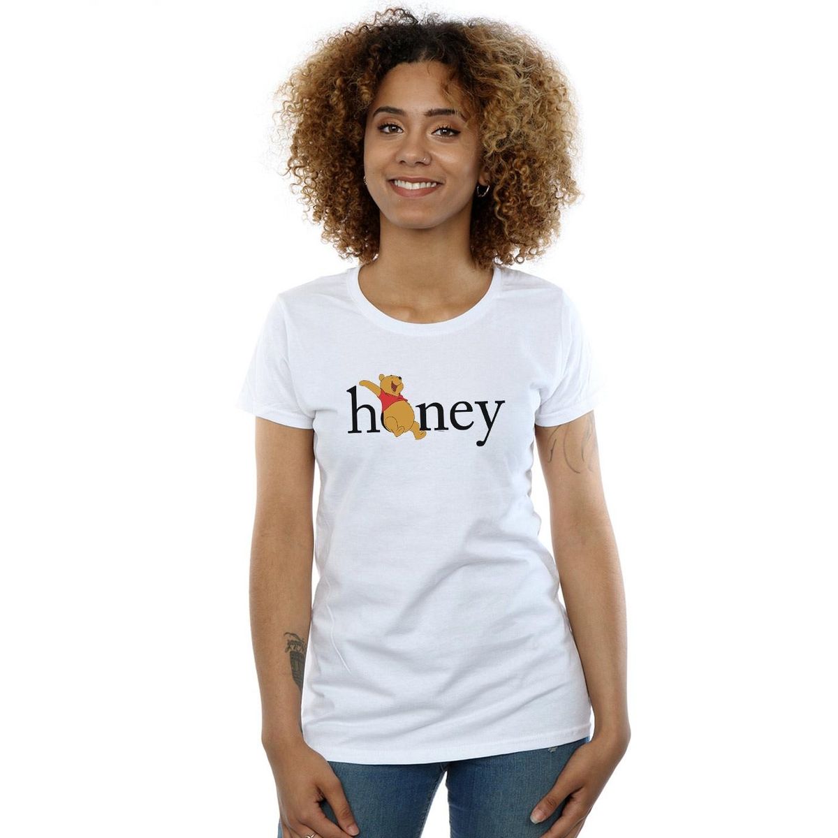 Verspieltes Charakter-Honig Grafik T-Shirt