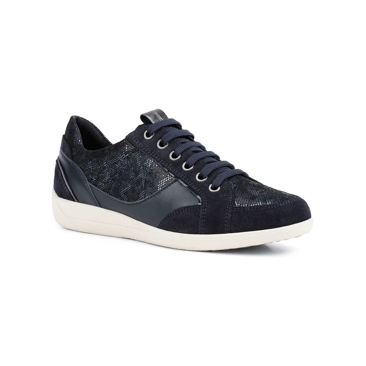 Strukturierte Leder Low-Top Sneaker