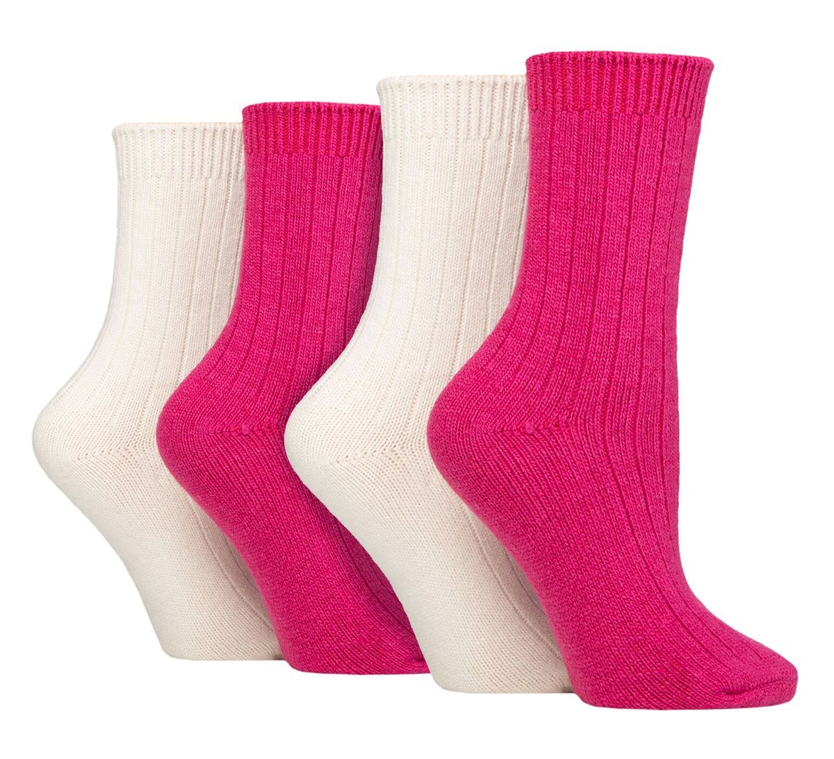 Gerippte Kaschmir-Mischung Crew-Socken