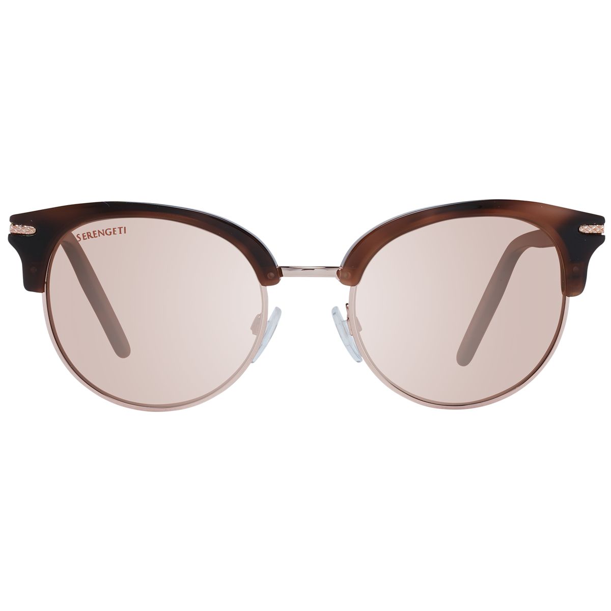 Elegante Runde Halbrand-Sonnenbrille