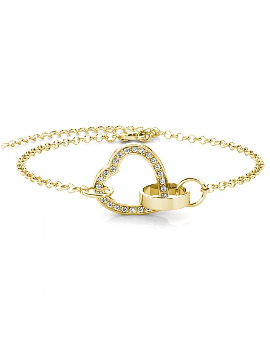 Ineinandergreifendes Herz-Ring-Armband