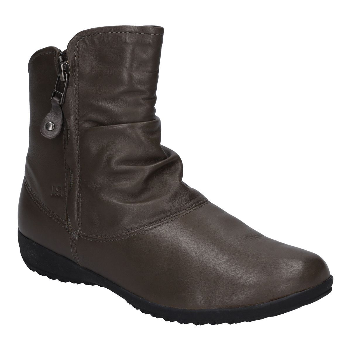 Raffleder-Stiefeletten aus weichem Nappa