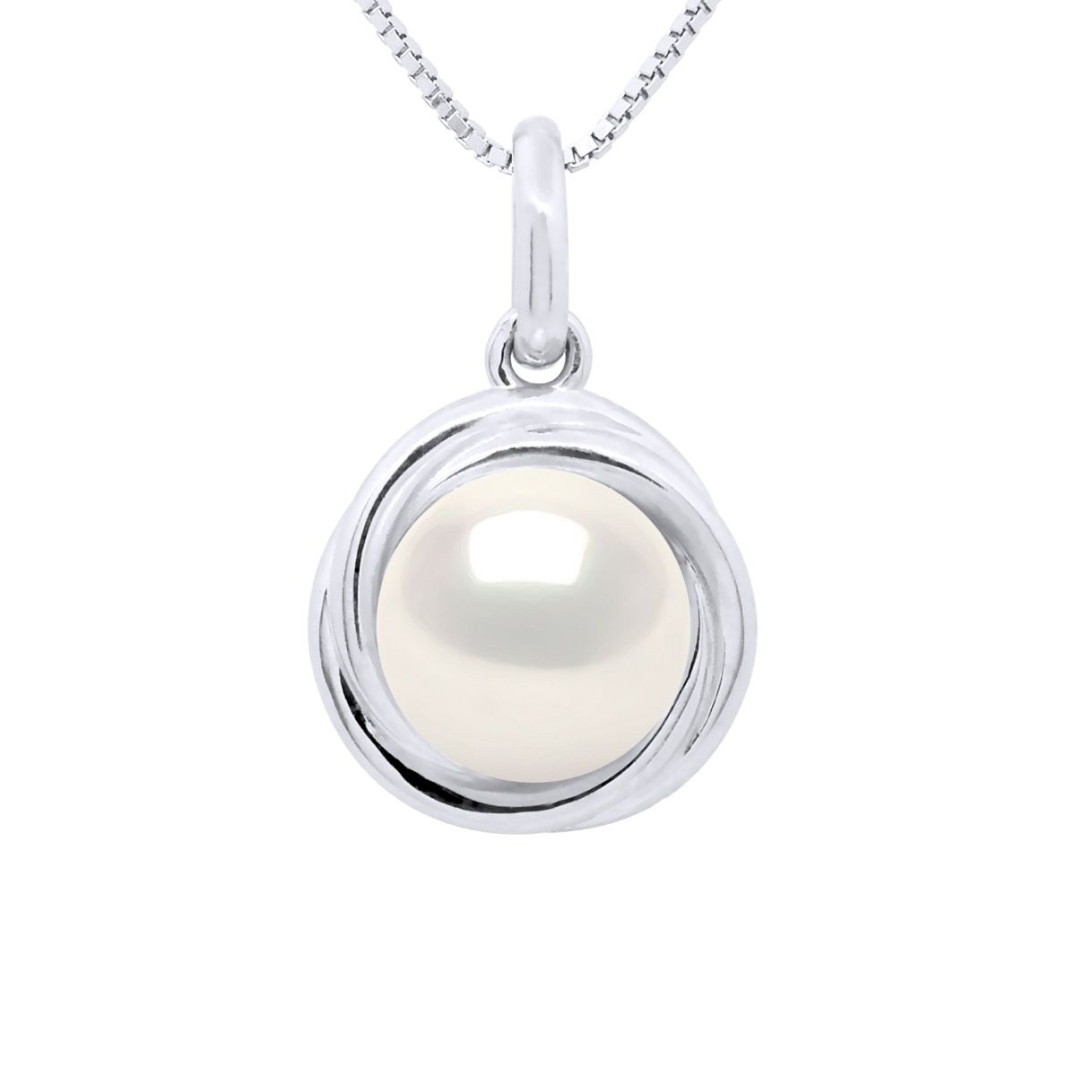 Halskette mit Perlenknoten-Anhänger