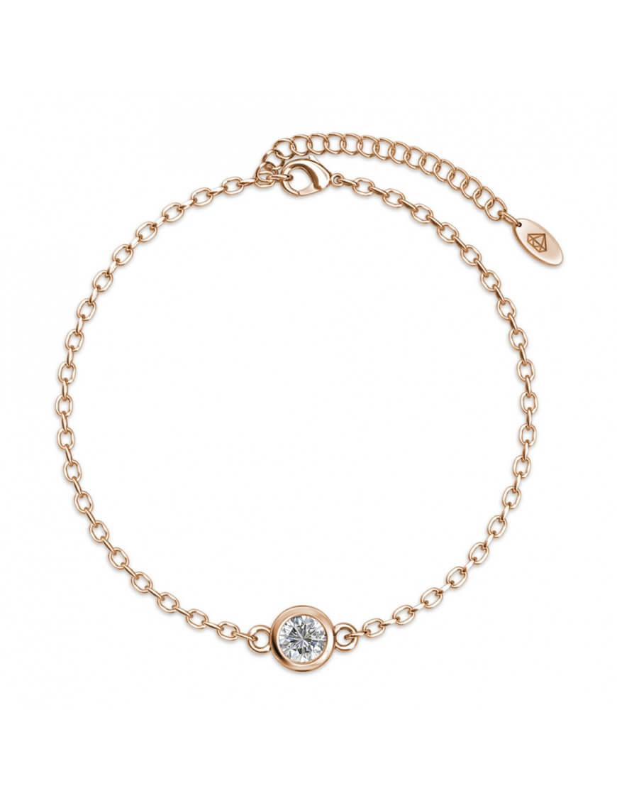Elegantes Kristall-Armband mit Zargenfassung