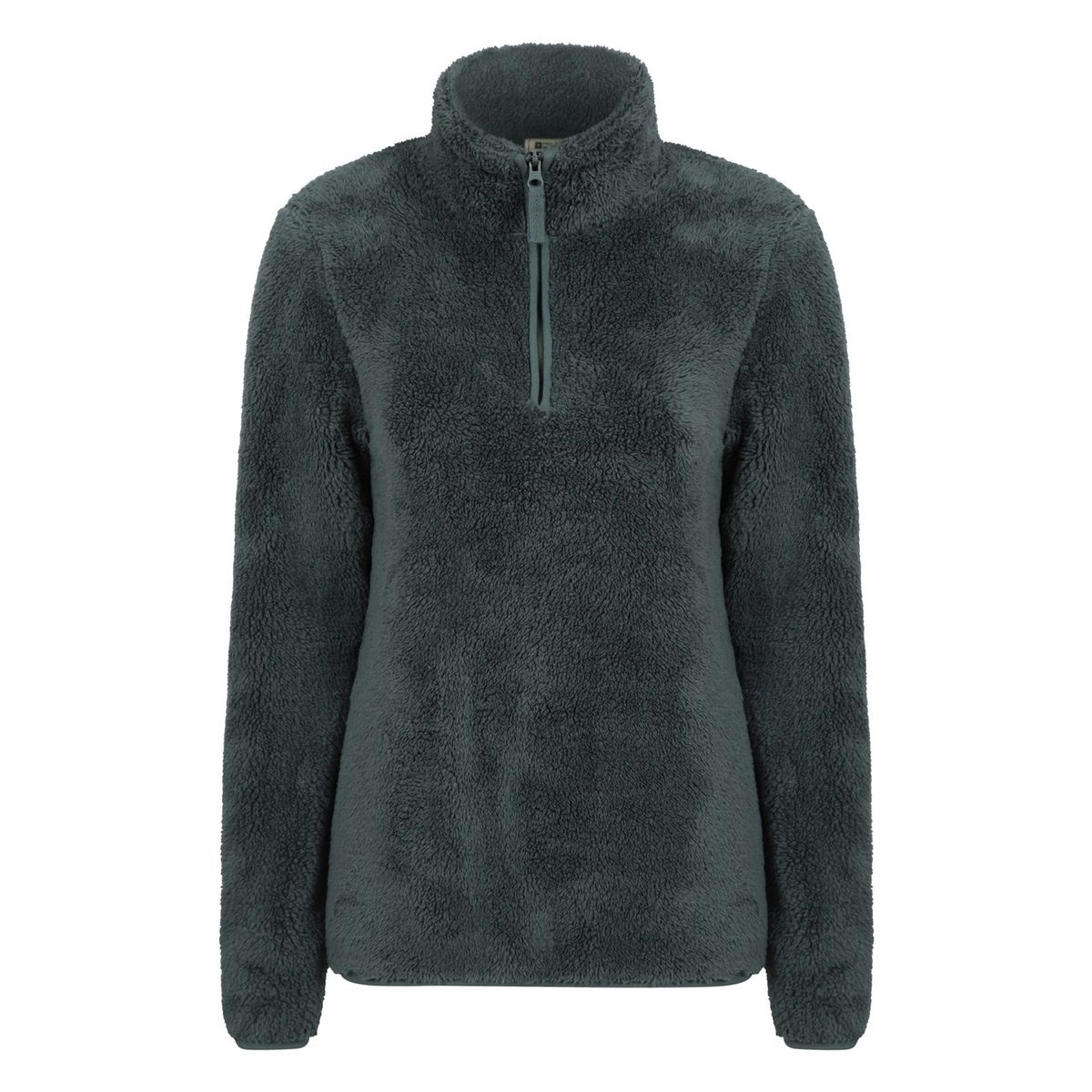 Weiches Teddyfleece-Oberteil mit Viertelreißverschluss