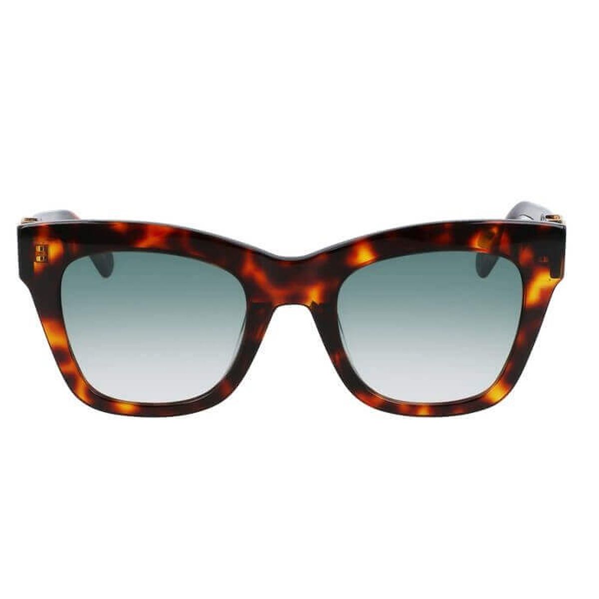 Elegante quadratische Sonnenbrille in Schildpatt-Optik
