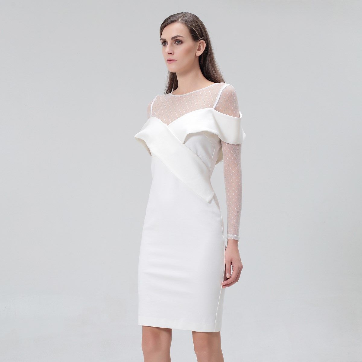 Bodycon-Midikleid mit Bardot-Ausschnitt