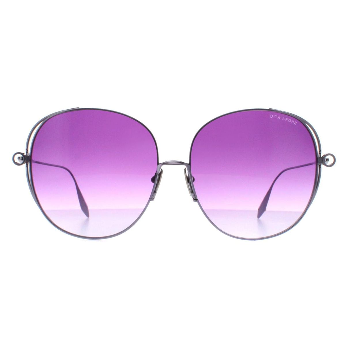 Übergroße runde Sonnenbrille mit Farbverlauf