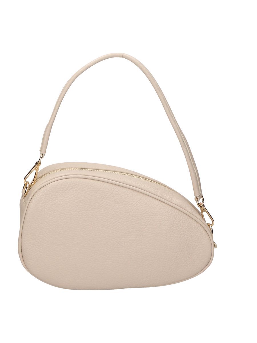 Minimalistische skulpturale Leder-Tasche in Kieselform