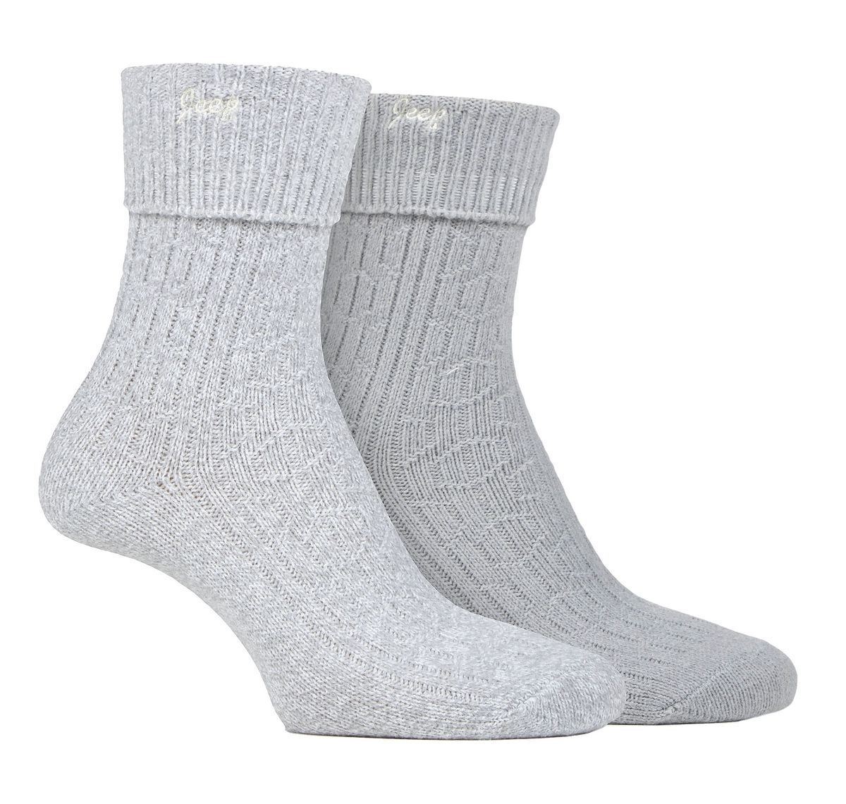 Gerippte Boot-Socken mit Umschlag
