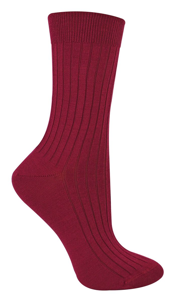 Gerippte Socken aus Merinowolle