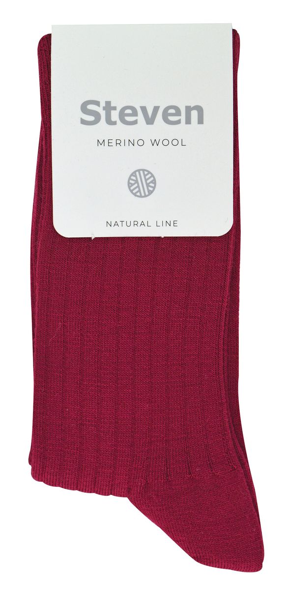 Gerippte Socken aus Merinowolle