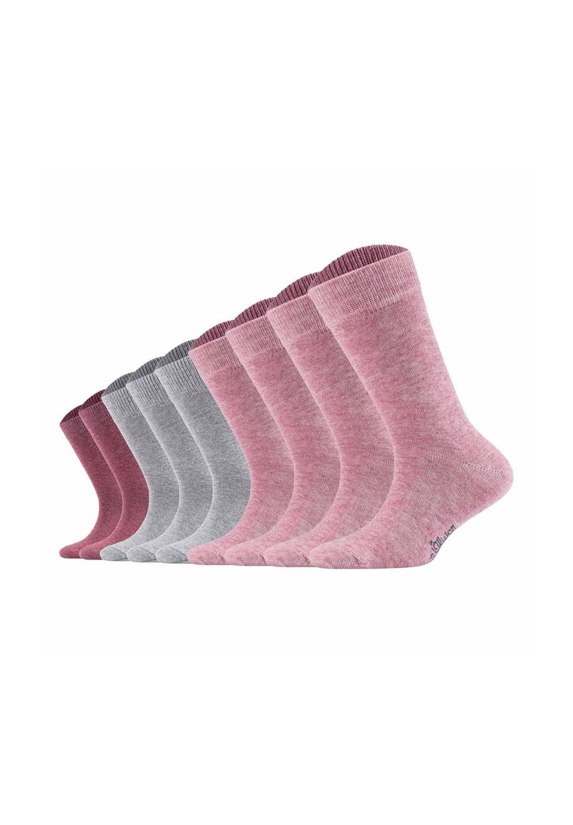Weiche melierte Baumwoll-Crew-Socken