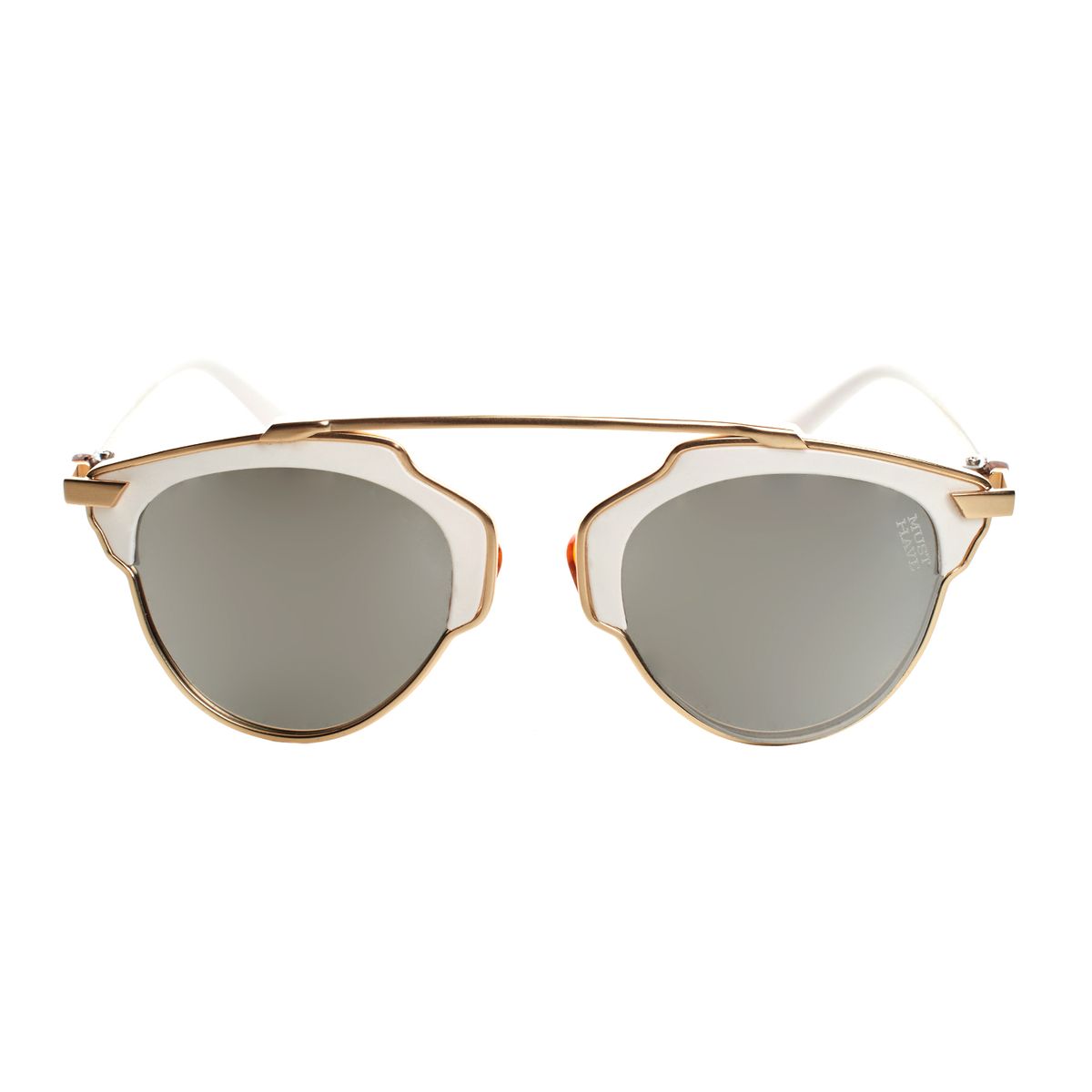 Ovale polarisierte Sonnenbrille mit Metallsteg