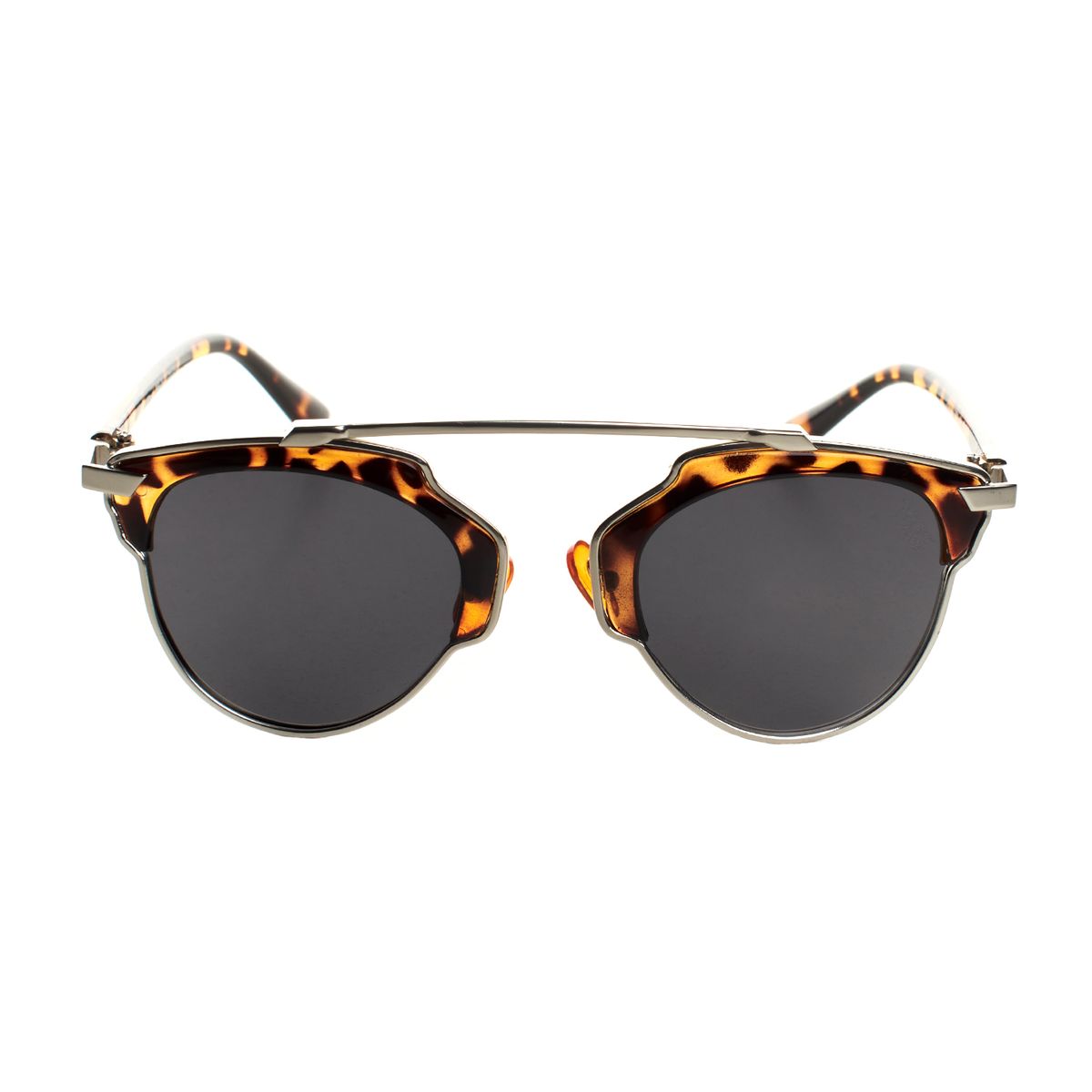 Ovale polarisierte Sonnenbrille mit Metallsteg