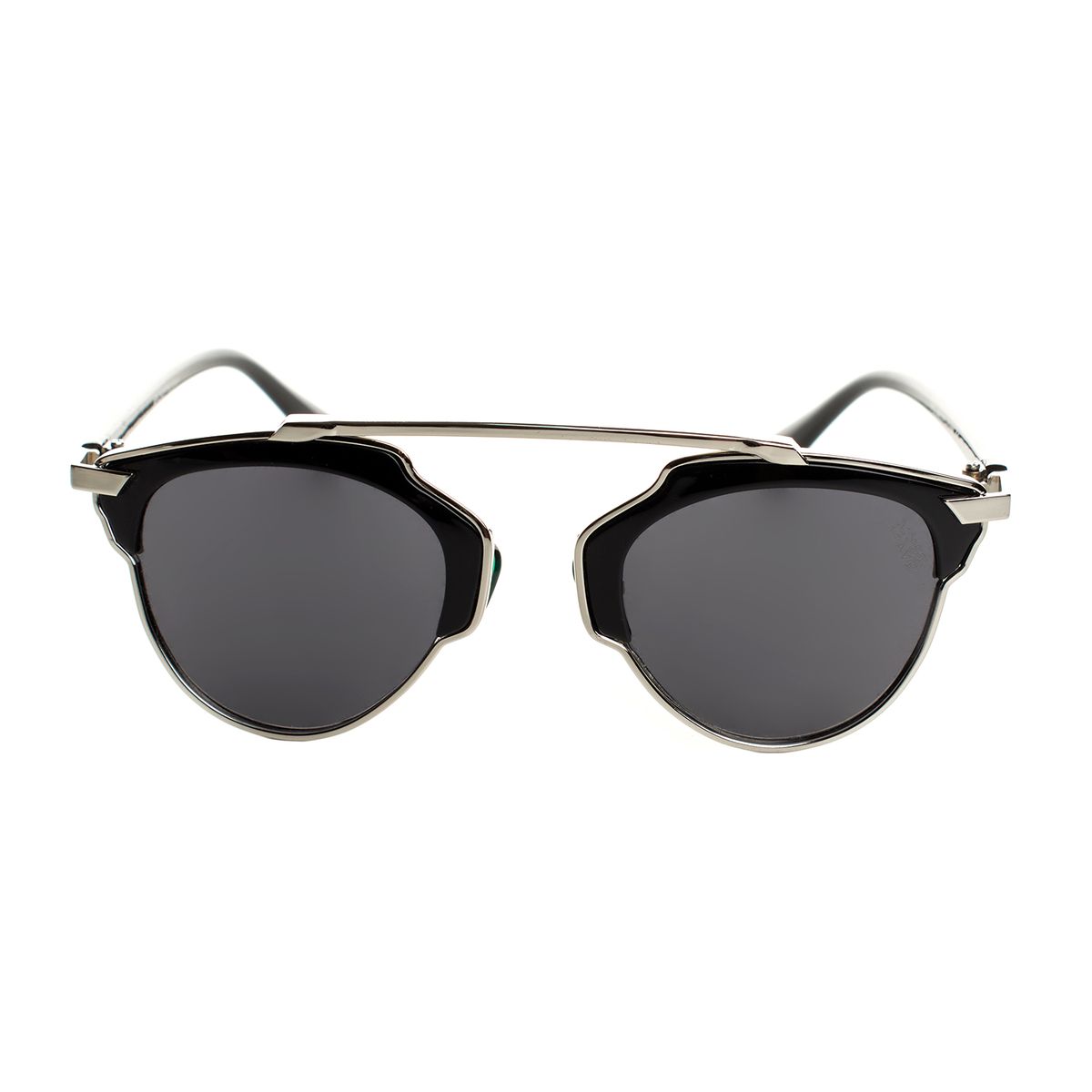 Ovale polarisierte Sonnenbrille mit Metallsteg