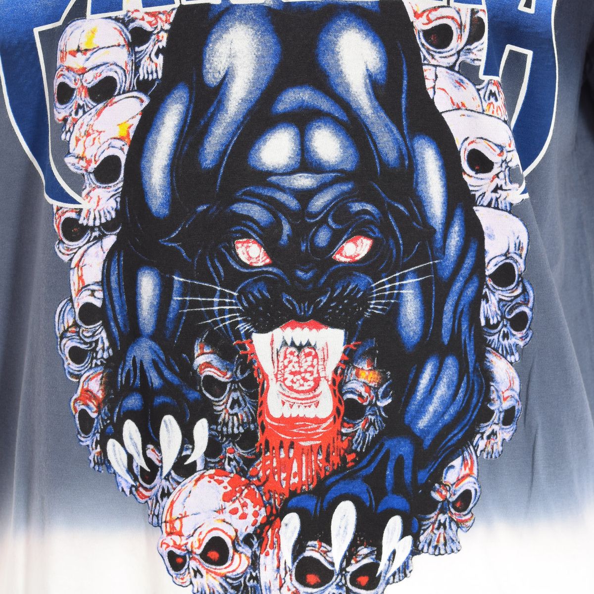 T-Shirt mit Panther-Grafik und Dip-Dye