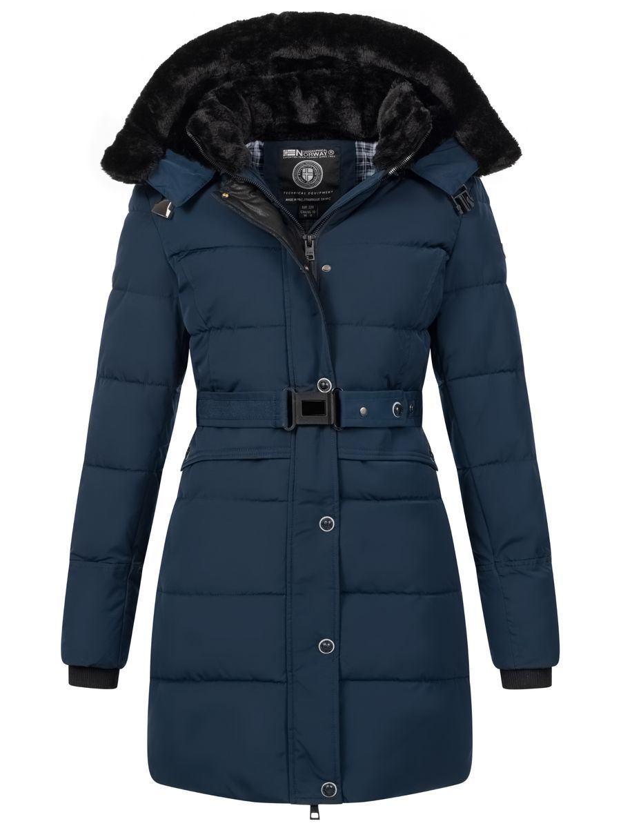 Gesteppter Winterparka mit Gürtel