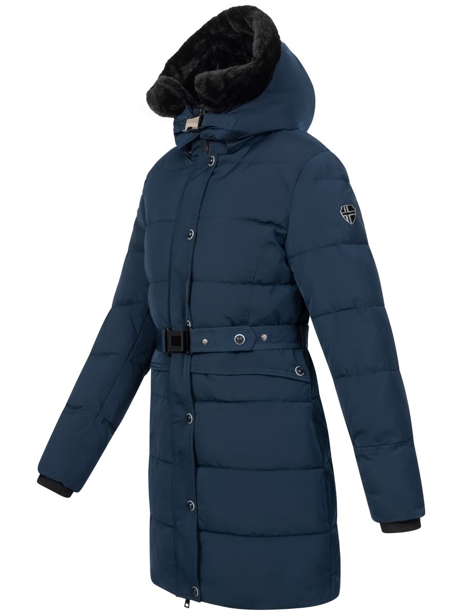 Gesteppter Winterparka mit Gürtel