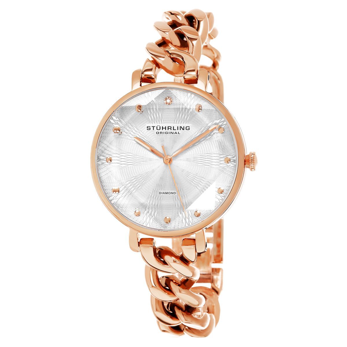 Elegante Quarzuhr mit Gliederarmband