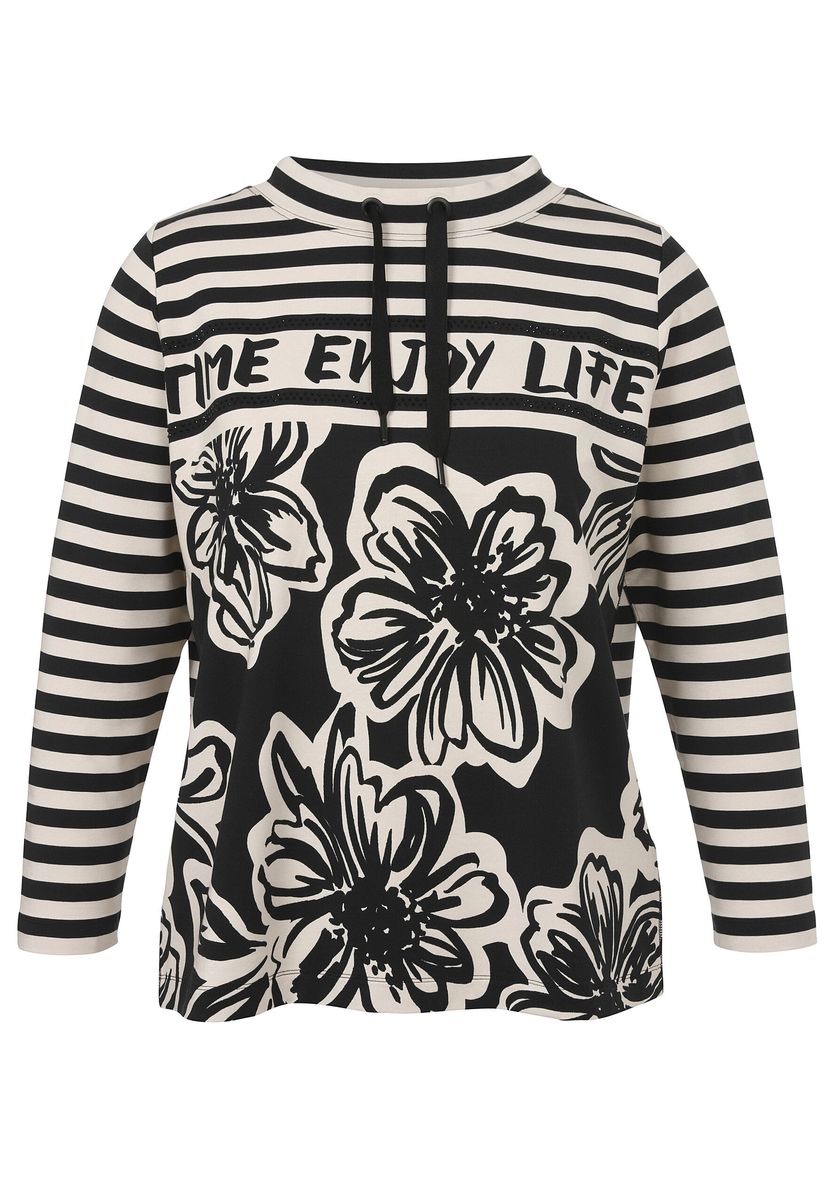 Grafisches Sweatshirt mit Mustermix