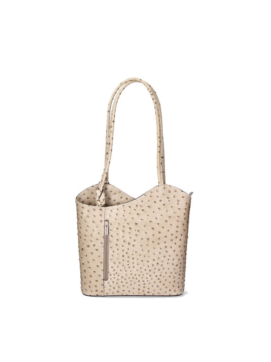 Wandelbare Handtasche aus Straußenleder