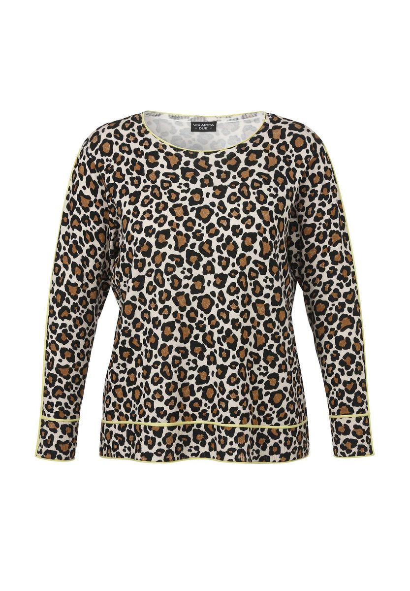 Strickpullover mit Leopardenmuster