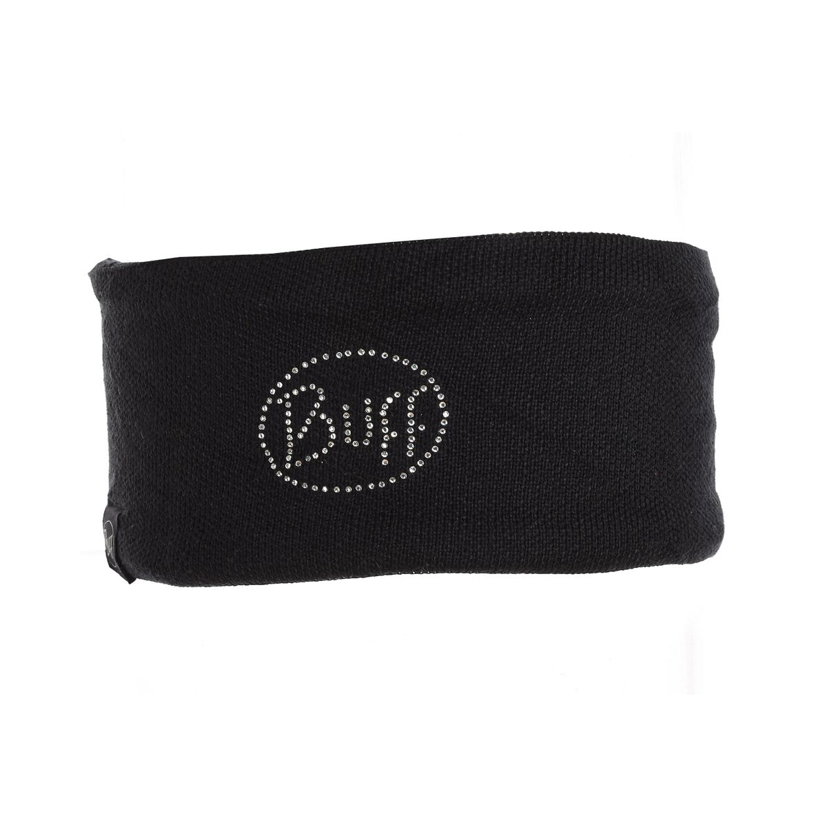 Strickstirnband mit Fleecefutter und Verzierung