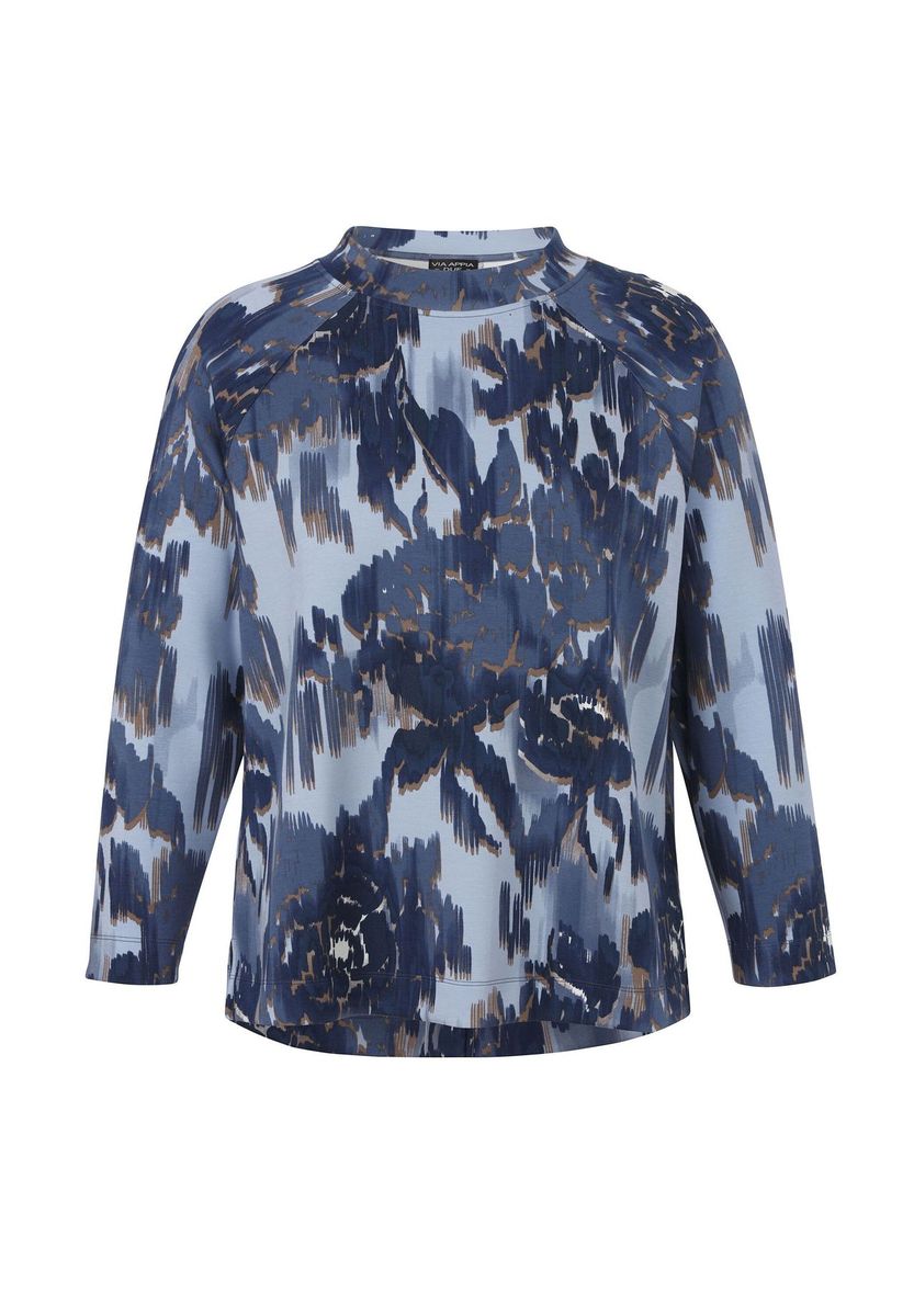 Gemustertes Sweatshirt mit Rückenknöpfen
