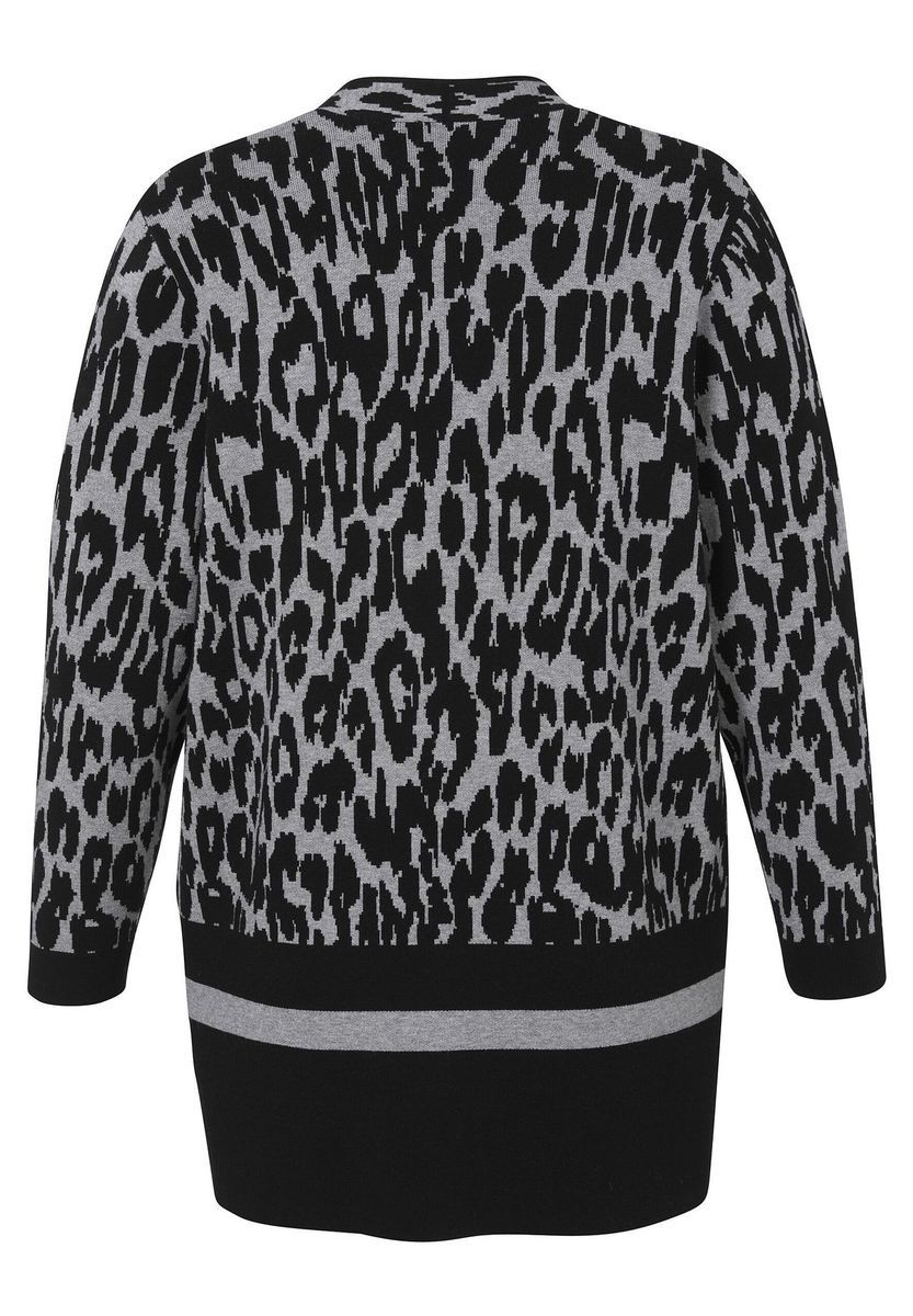 Moderner Cardigan mit Leo-Muster