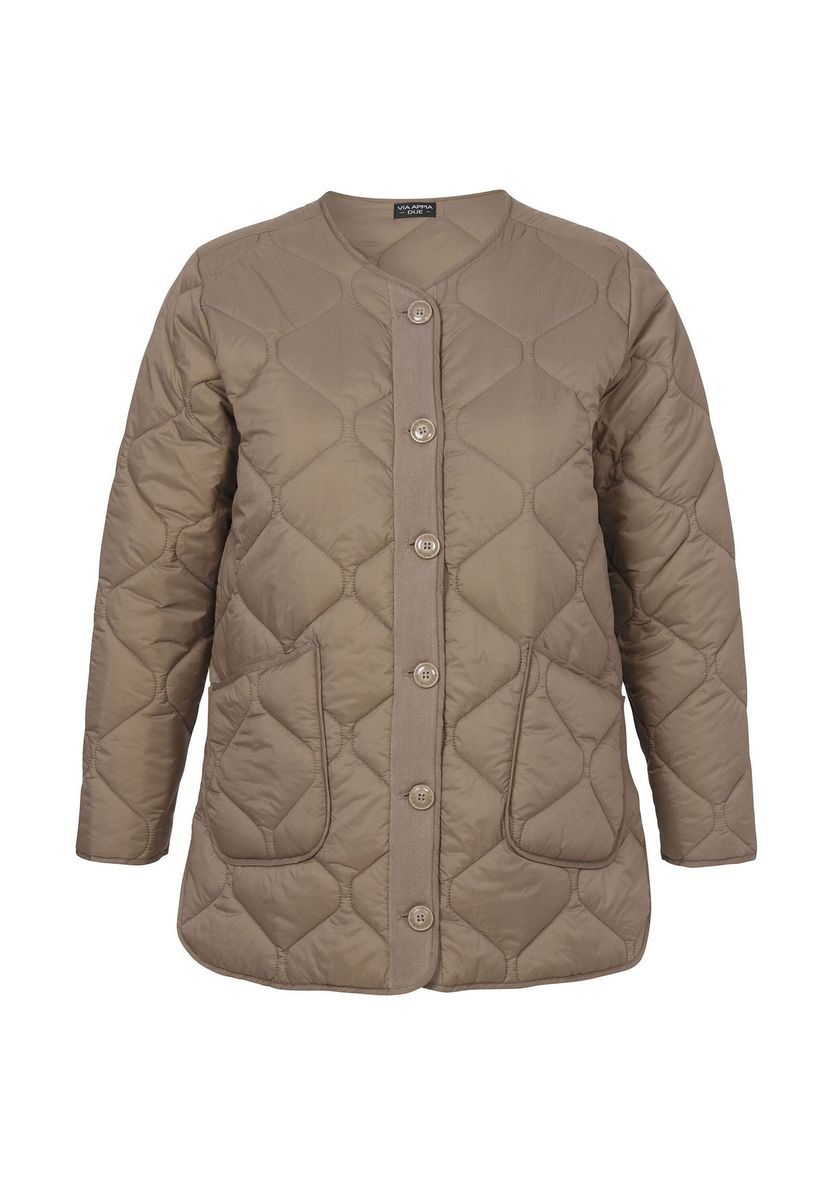 Gesteppte Übergangsjacke mit Knöpfen