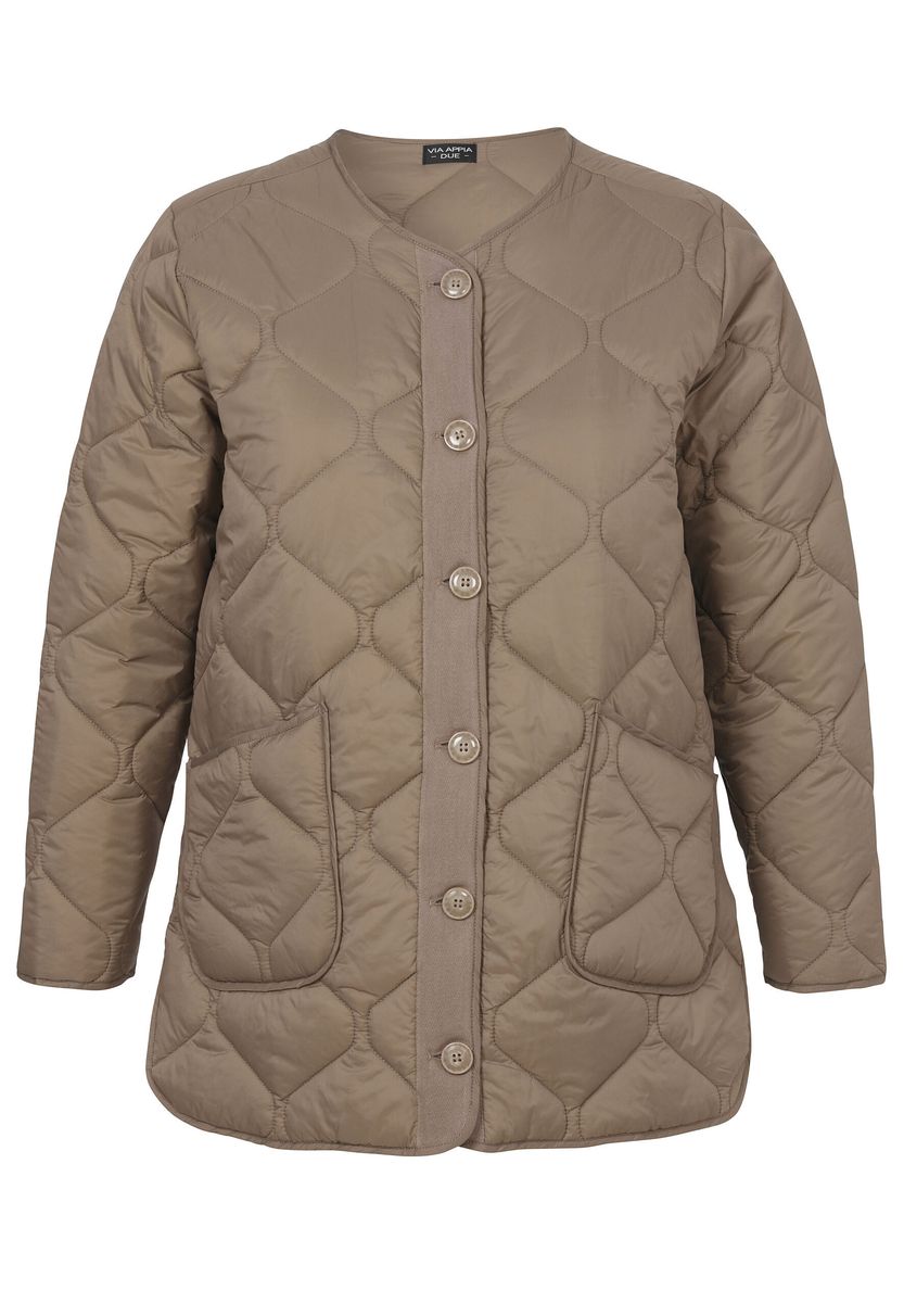 Gesteppte Übergangsjacke mit Knöpfen