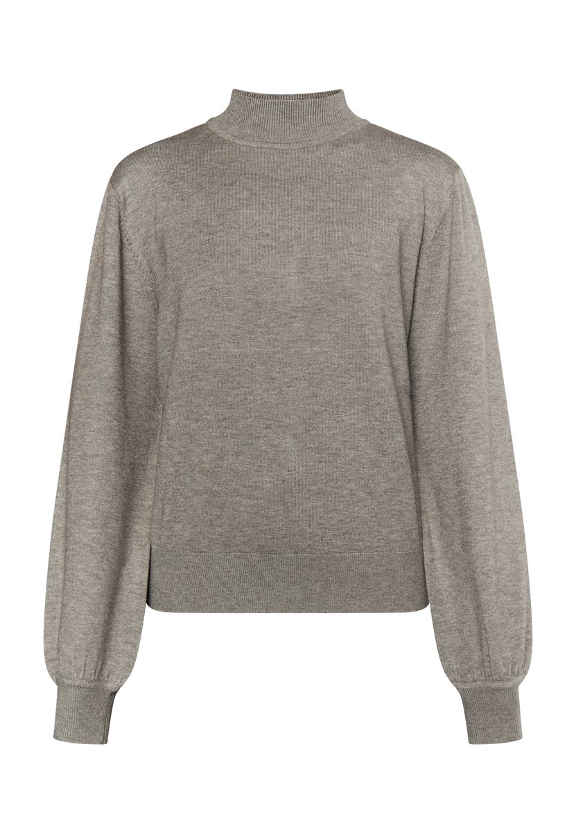 Strickpullover mit Stehkragen