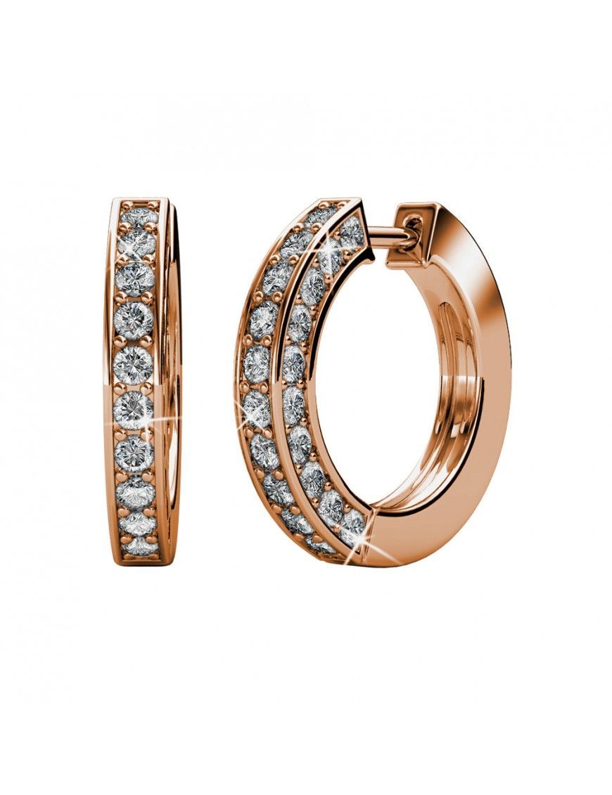Elegante Creolen mit Kristall-Pavé