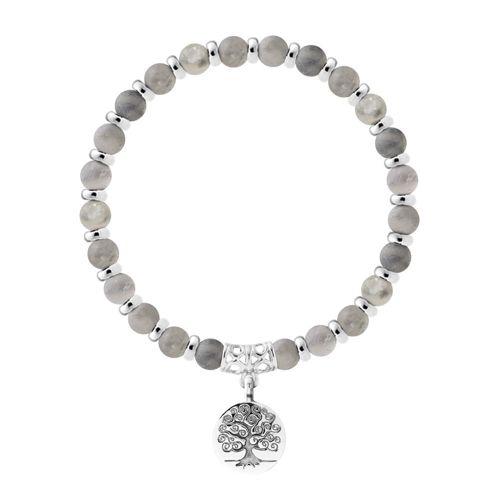 Lebensbaum Quarz-Edelstein Armband
