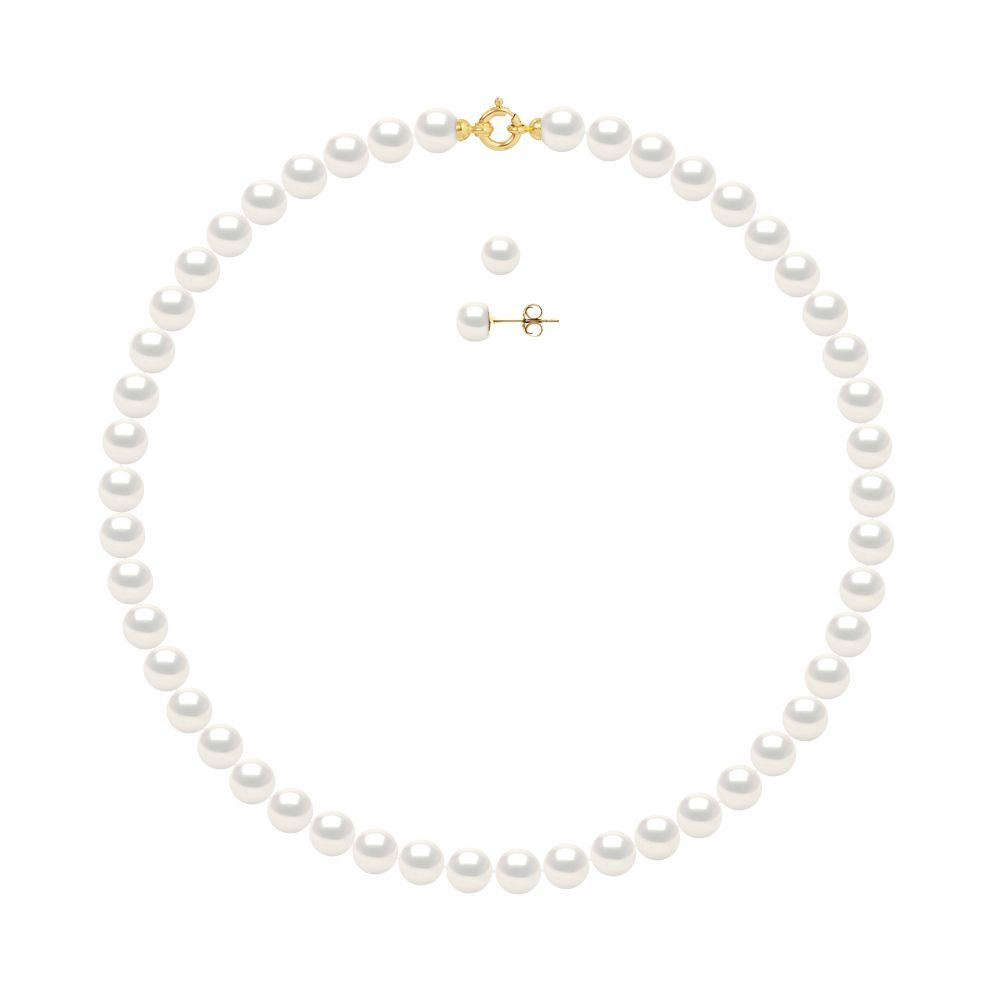 Elegantes Süßwasserperlen-Schmuckset