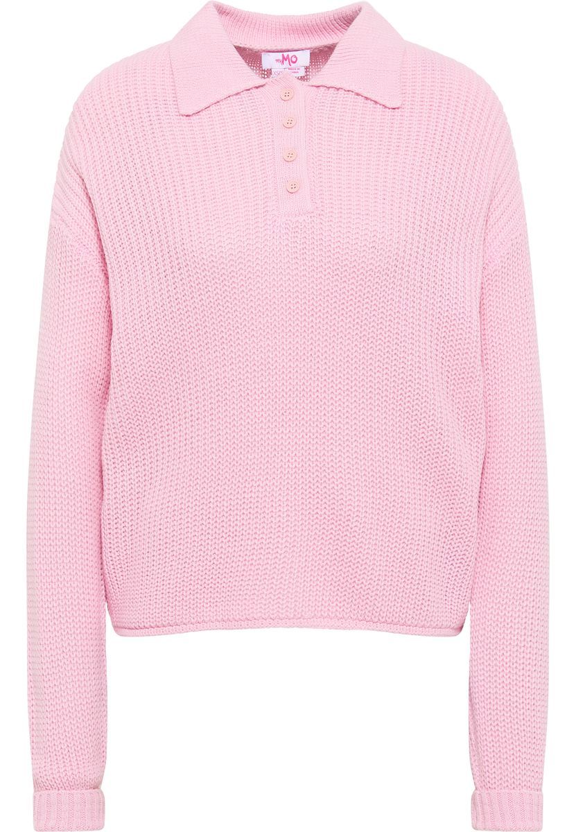 Oversize Strick-Polo-Pullover