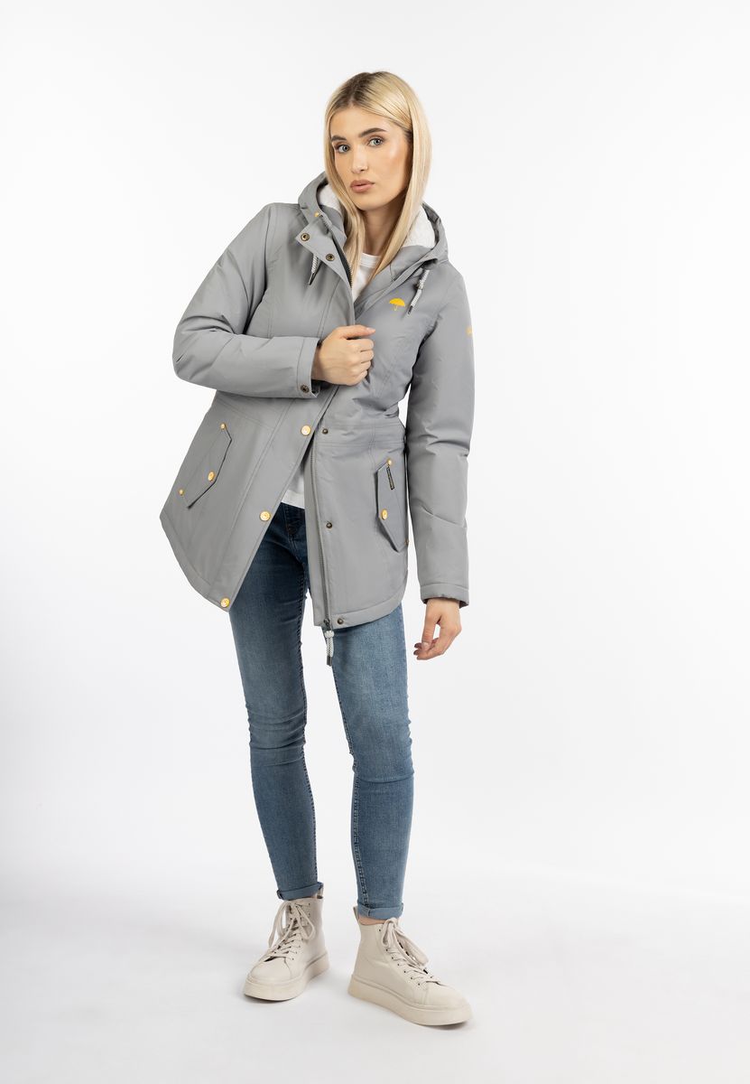 Wetterfester wattierter Parka mit verstecktem Print