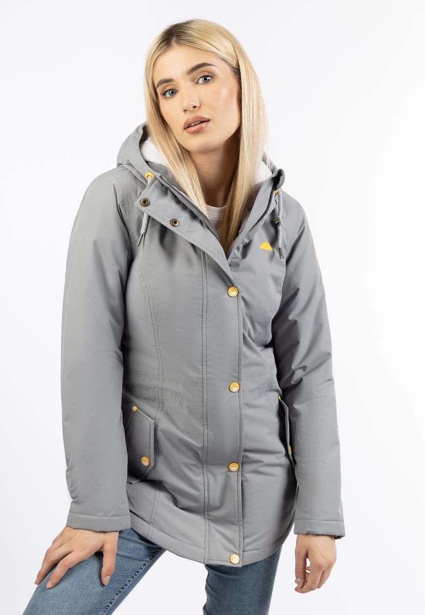 Wetterfester wattierter Parka mit verstecktem Print