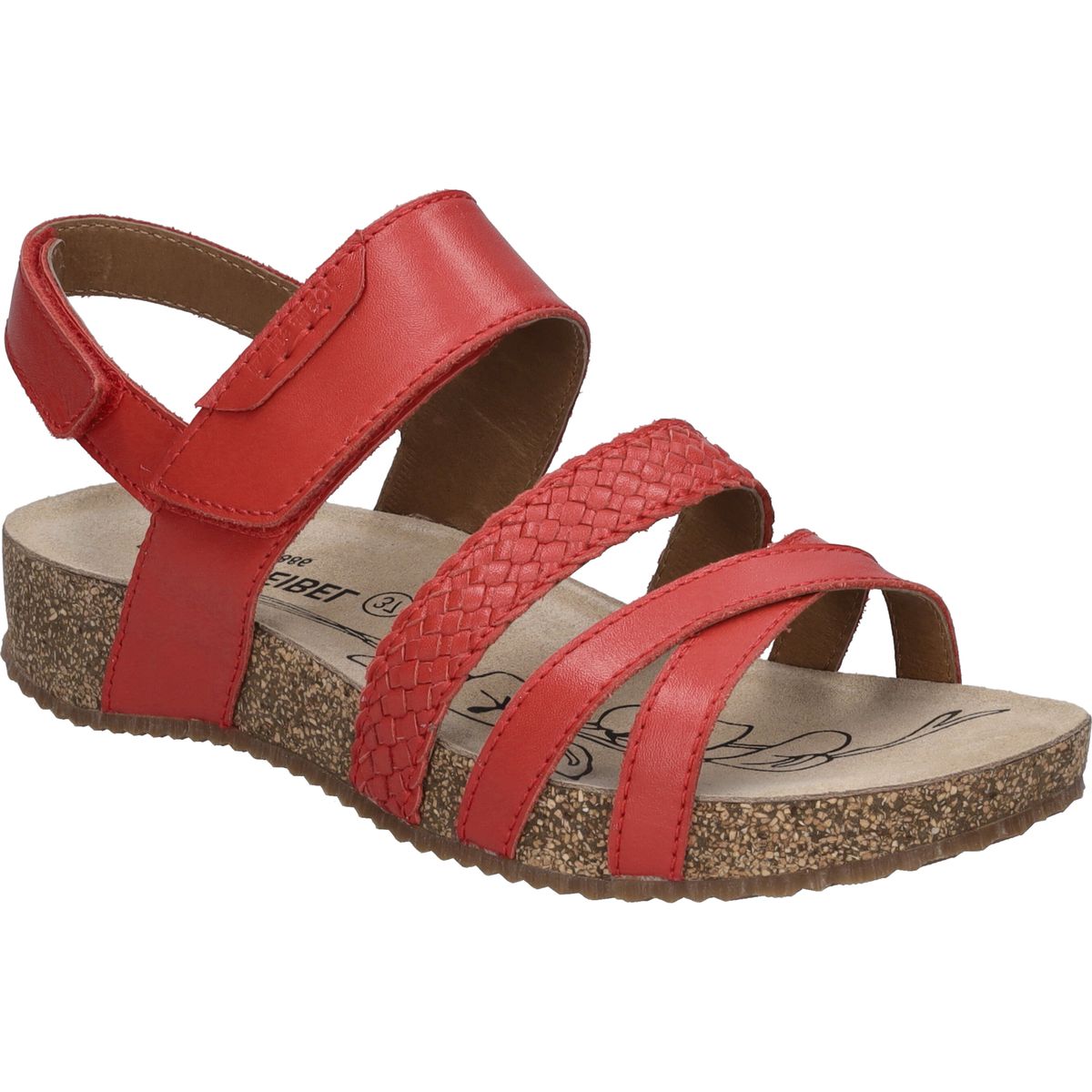 Komfort-Sandalen mit geflochtenen Riemen
