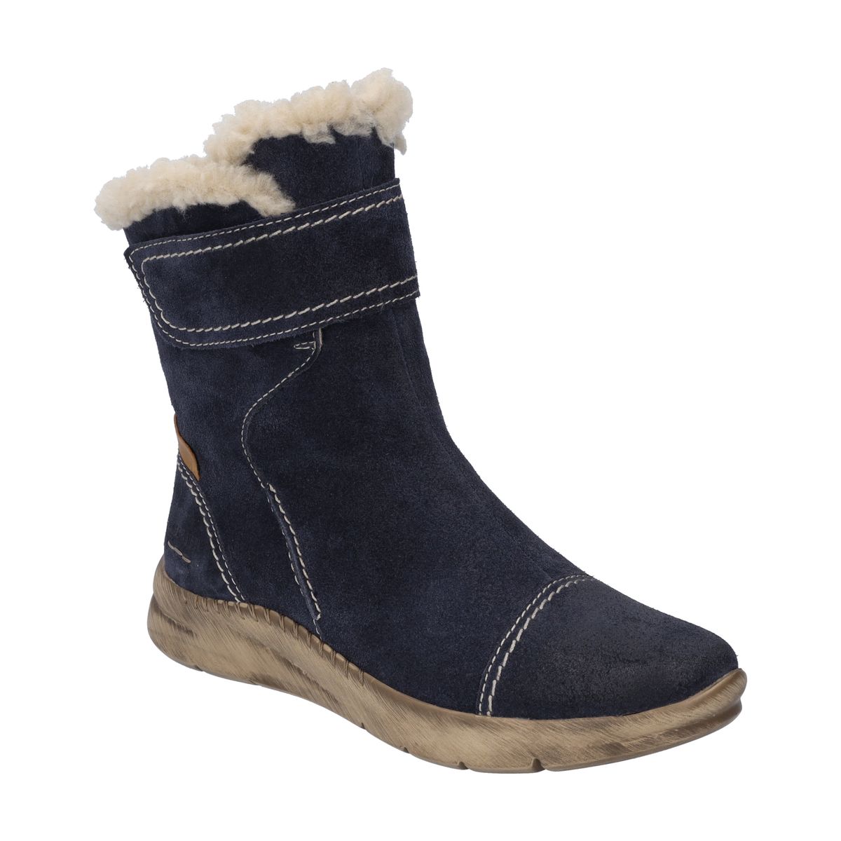 Gemütliche Wildleder-Stiefeletten mit Plüschbesatz