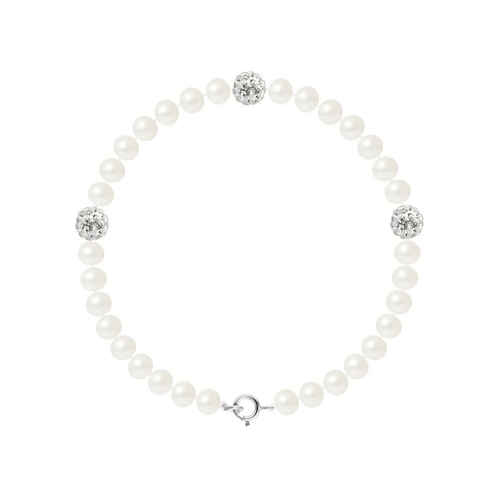 Perlenarmband mit Kristall-Akzenten
