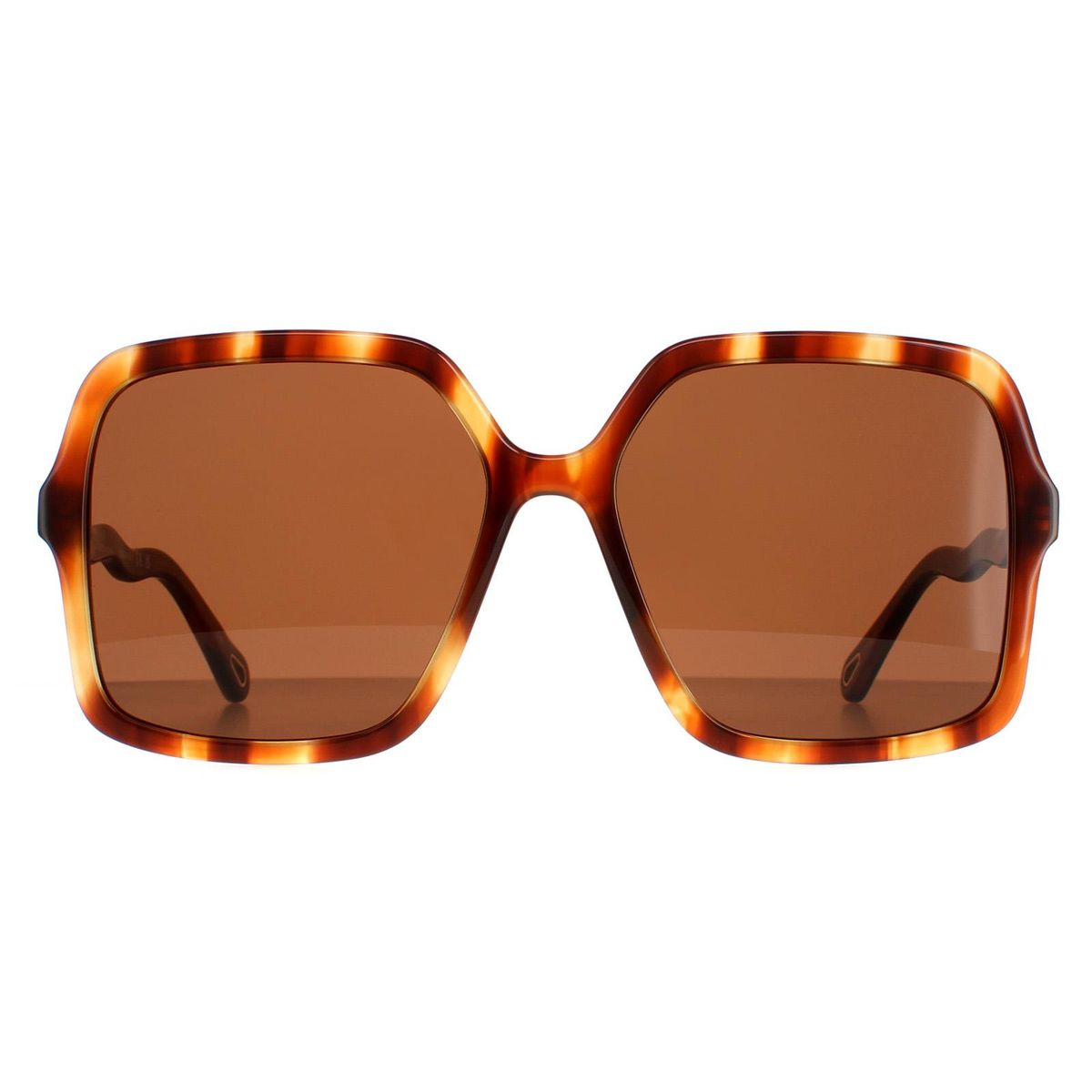 Übergroße quadratische Sonnenbrille mit Wellenbügeln