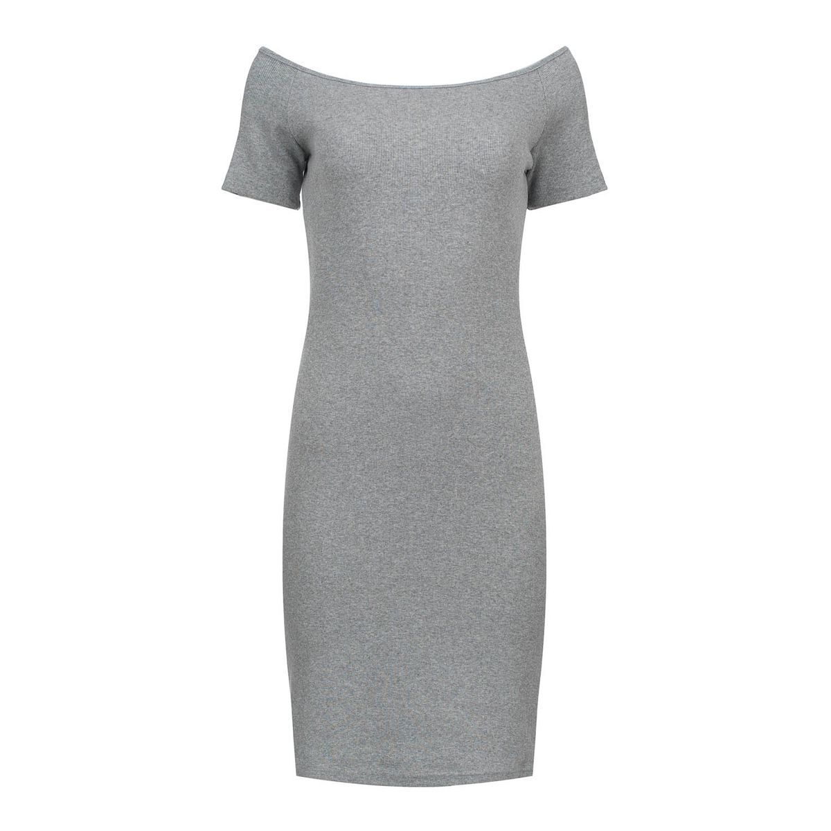 Geripptes Schulterfreies Bodycon-Kleid