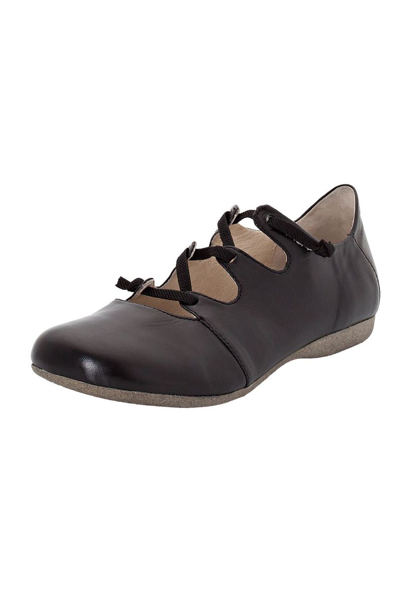 Elegante Leder-Ballerinas mit Schnürung