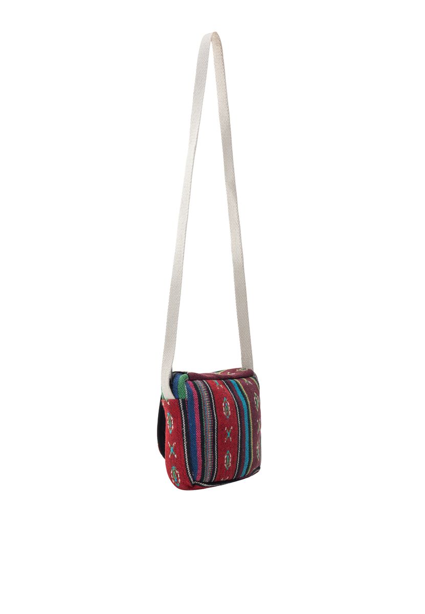 Gewebte Crossbody-Tasche mit Ethno-Muster